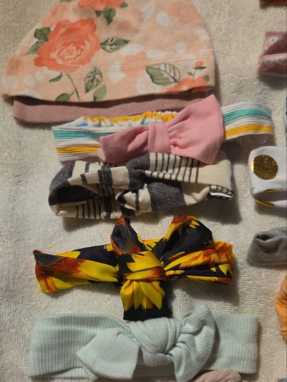 Kids Headband Set - Assorted Pink, Yellow, Peach, Gray, Floral